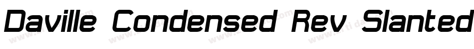 Daville Condensed Rev Slanted字体转换